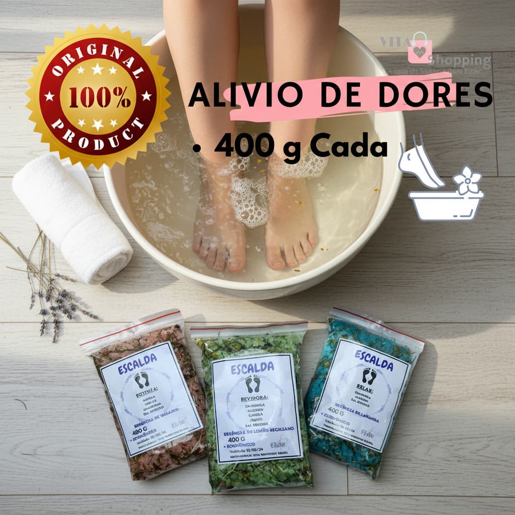 Escalda pés Kit Econômico - 1,2 kg - Relaxamento para os pés - Efatá