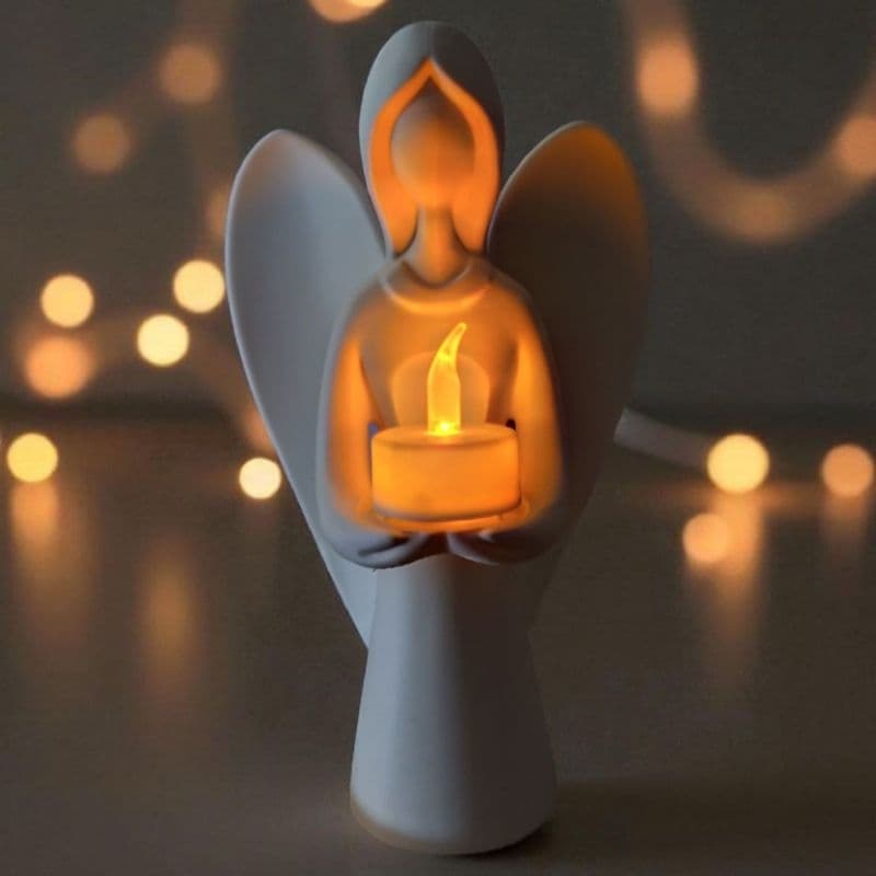 Anjo Decorativo com Luz LED Natal Enfeite Religioso Iluminado