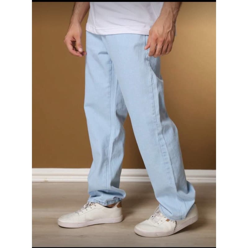 Calça Baggy Balão Azul Claro Masculina – Estilo de Rua do 36 ao 48 🩵