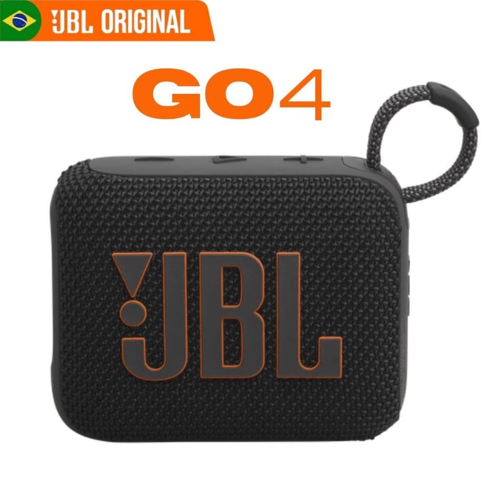 Caixa de Som Portátil JBL GO 4 com Bluetooth À Prova D'água e Poeira + NF