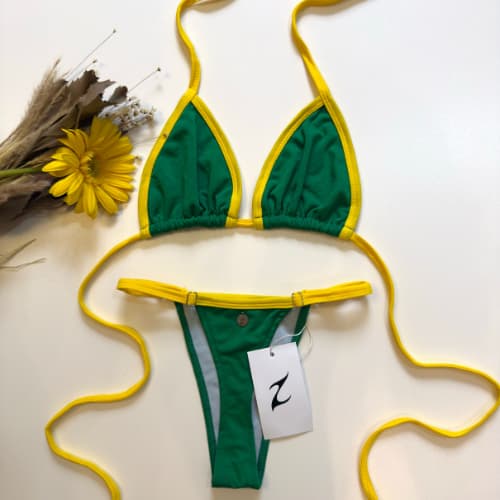Biquíni Fita Forrado Calcinha Regulagem Marquinha Cortininha Sem Bojo Moda Praia Feminina Verão