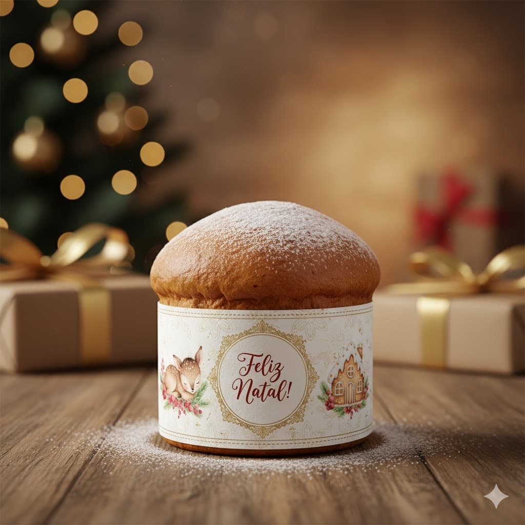 ENVIO IMEDIATO OFERTA! Cintas para Mini Panetone Natal- Rótulo/Embalagem Natal RÁPIDA e Econômica