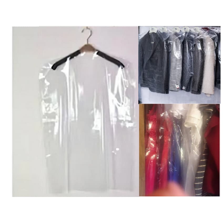 Capa Para Vestido de Festa 50x175 Cristal Tranparente Plastico Loja Confecção 25 Peças