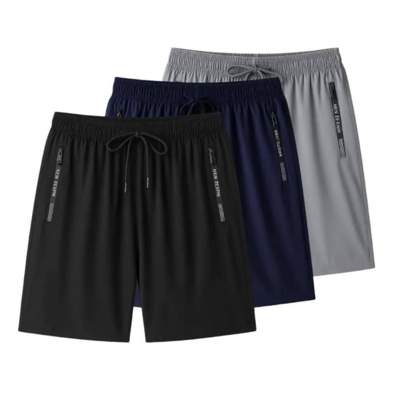 Short Masculino elastano Bermuda academia ou Praia 2 Bolsos Com Zíper Importar