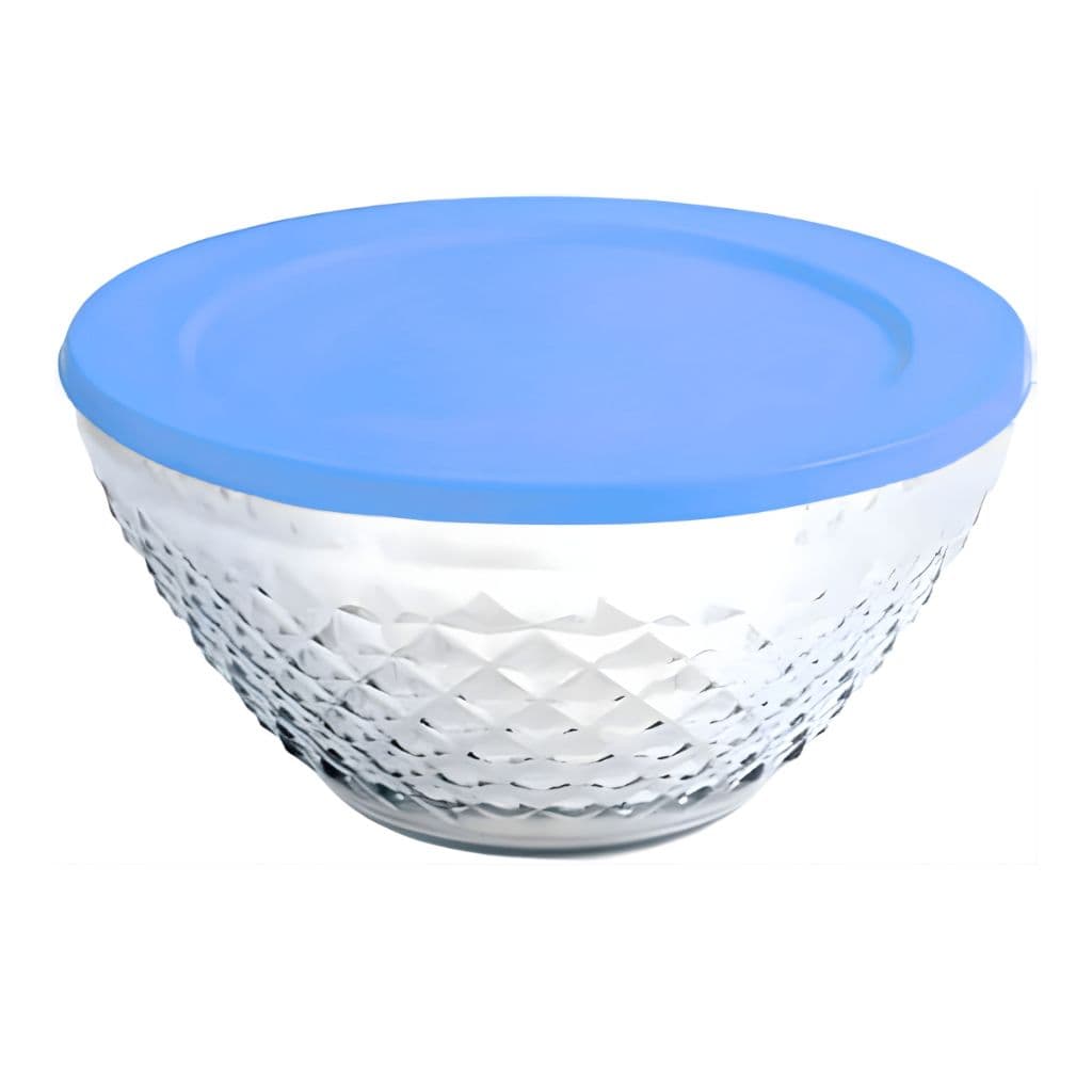 Pote Potiche Bico De Jaca De Vidro Transparente Compoteira Grande 20x11cm Com Tampa Plástica Vitazza