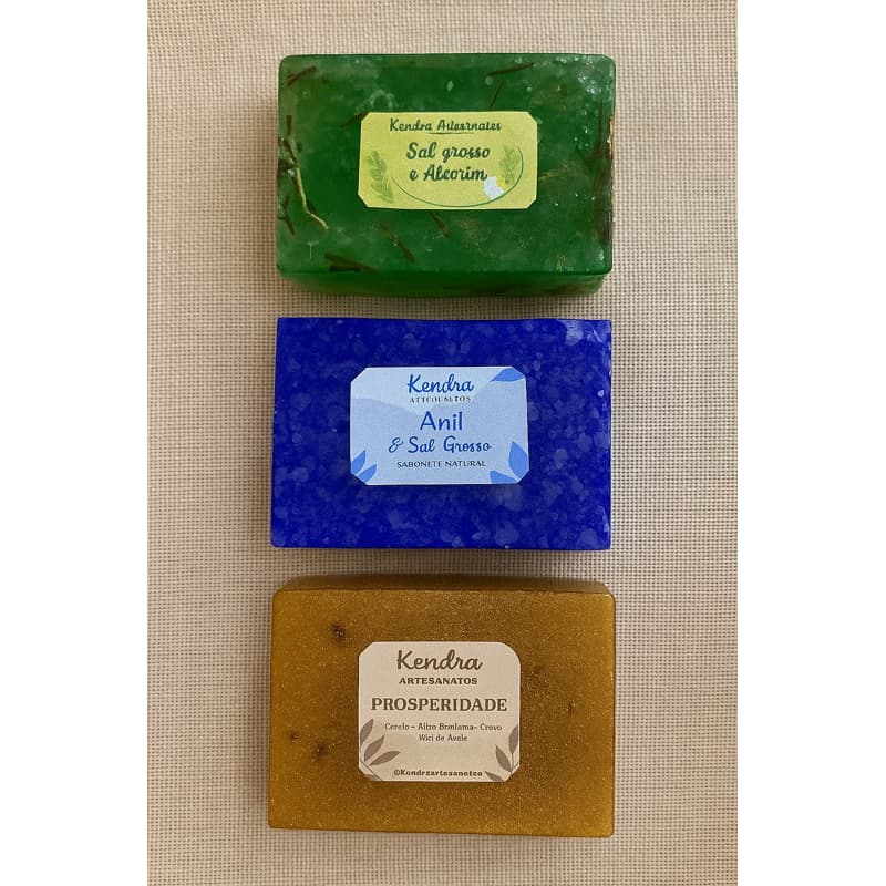 Kit Sabonetes Naturais - Alecrim / Anil / Prosperidade.