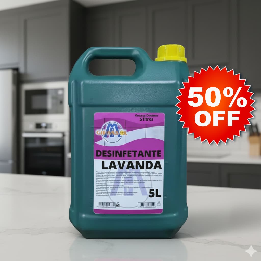 Desinfetante Concentrado 5 Litros Limpeza Profissional Antibacteriana Casa Banheiro Perfume Duradou