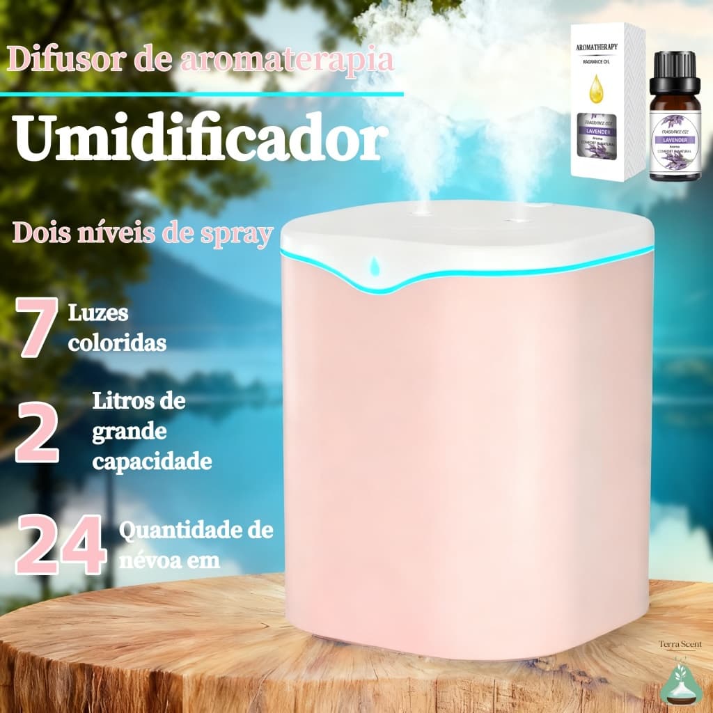 Umidificador De Ar E Aromatizador Grande 2 Litros Bicos Dupla Difusor Aromatizador De Ambiente Purificador De Ar