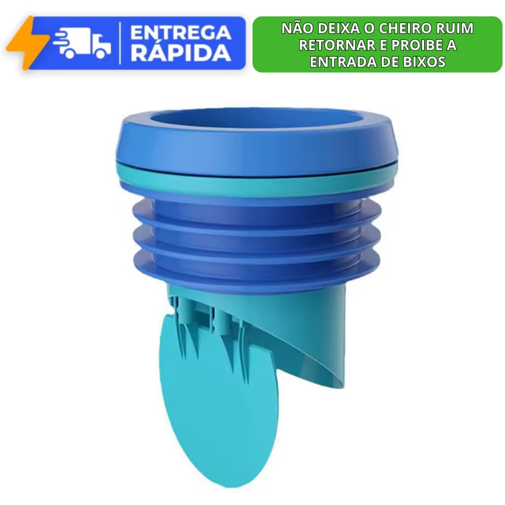 Válvula De Retenção Para Vaso Sanitário Bacia Anti Retorno Barata Rato Cobra Lesmas Enchente 100mm