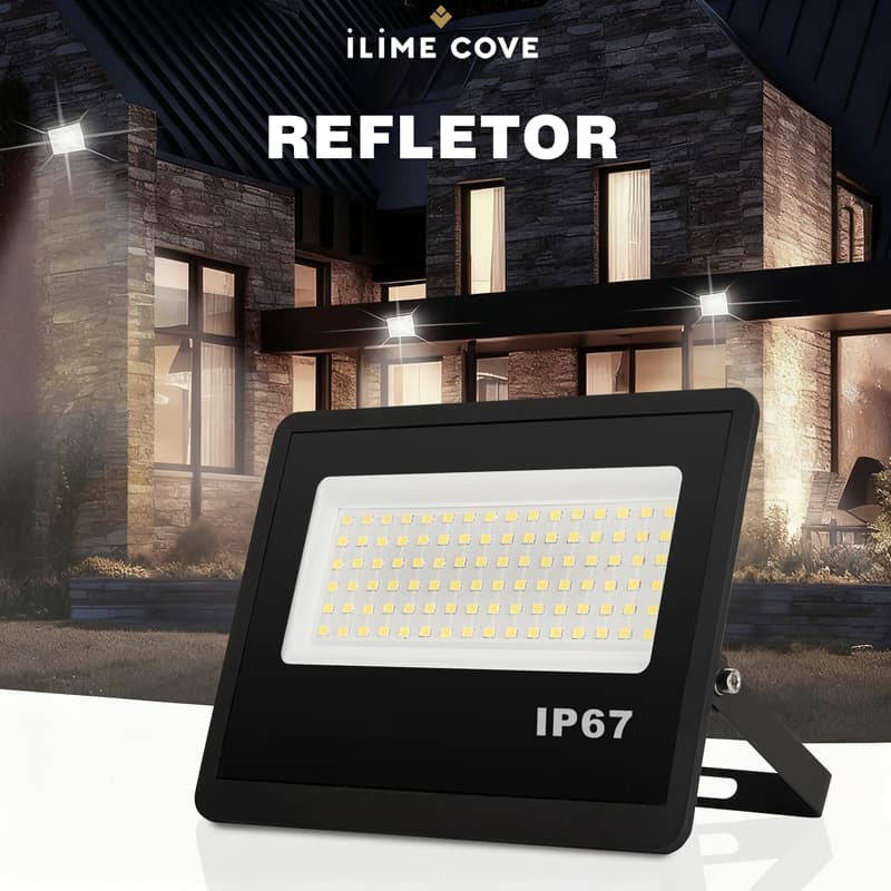 Refletor LED 200W Holofote Bivolt Super Brilhante e Econômico IP67 à Prova d'Água Externas