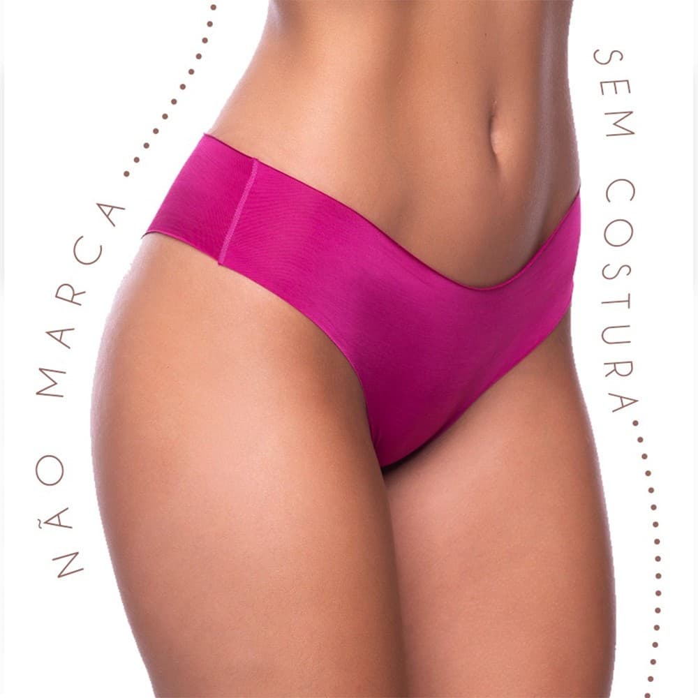 Kit 5 Calcinhas Femininas Sem Costura Fio Dental Corte a Laser Não Marca Roupas