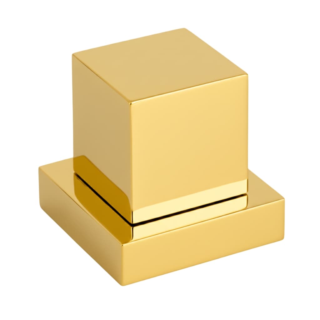 Acabamento Para Registro Padrão Deca Quadrado Dourado Gold Metal Pressão e Gaveta 1/2 3/4 Metal