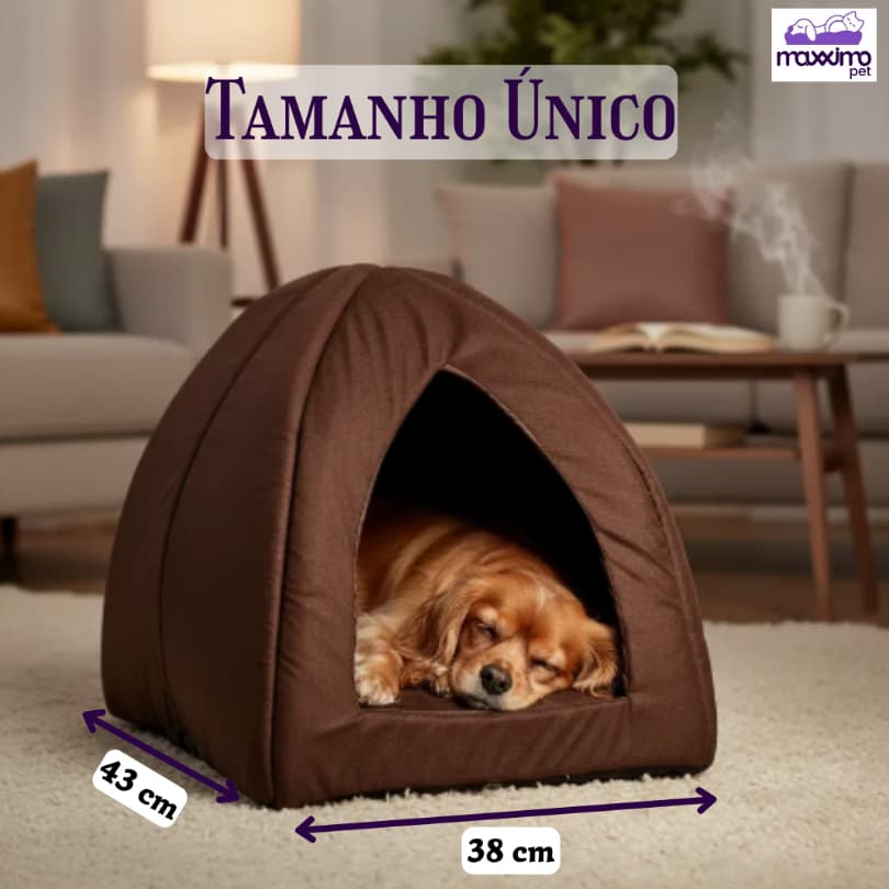 Casa 2 x1 Toca Iglu Grande Suede 45x45 Para Cachorro Caminha Pet Varias Cores