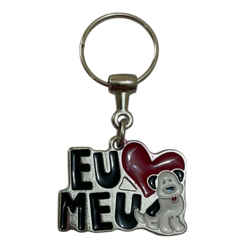 Chaveiro Pet Eu Amo Meu Cachorro em Metal – Fofo e Resistente
