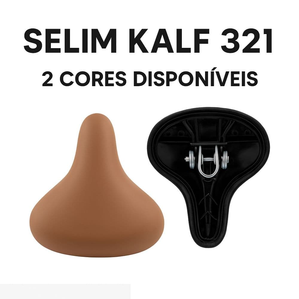 Selim Kalf 321 Confortável com Carrinho – Marrom ou Preto – Para Bicicleta Ceci, Monark e MTB