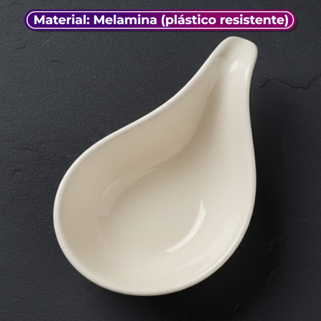 Molheira Branca de Melamina Premium 12cm 100mL Ideal para Restaurantes e Buffets - Bestfer