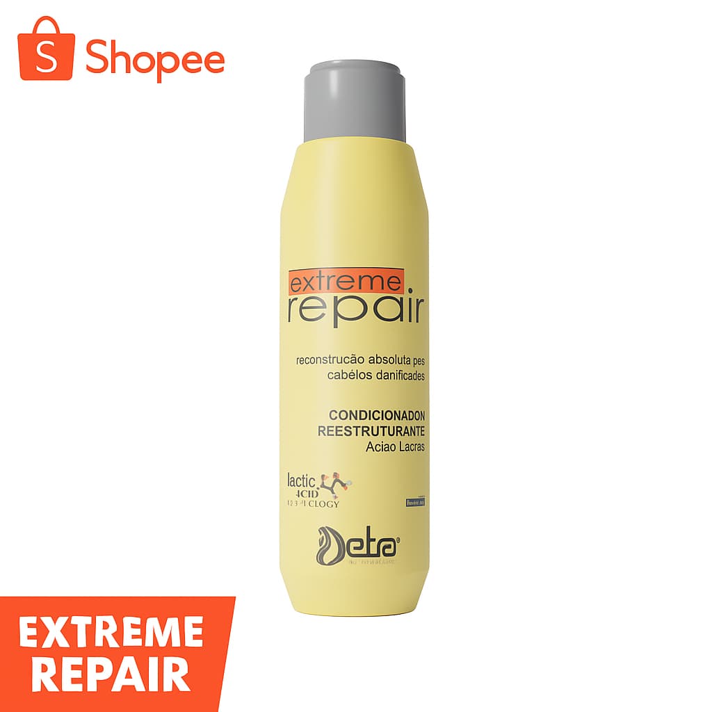 Condicionador Extreme Repair 300ml Detra Hair Cosmeticos Reparação Capilar Profunda
