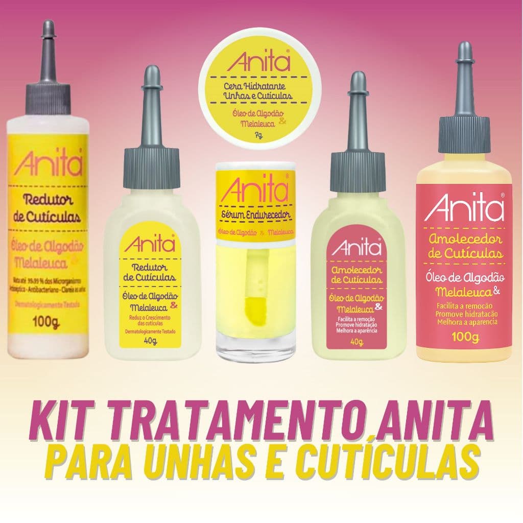 Tratamento Unhas Cuticulas Anita Óleo de Algodão e Melaleuca