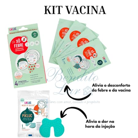 Kit Vacina Pikluc + Xô Febre | Alívio da febre e dor | Para bebê, criança e adulto | Likluc