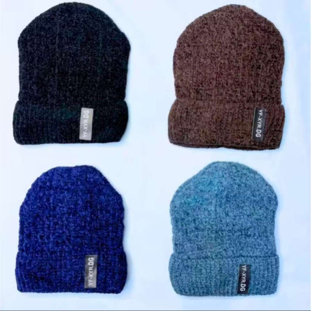Kit 2 Touca Gorro de Inverno Grossa Unissex Adulto Forrada Pelúcia Quentinha Tecido Mousse