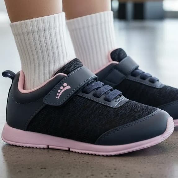 Tenis Infantil Ortopasso Jogging Menina Azul Marinho Envio Em 24 HORAS Fechamento em Velcro