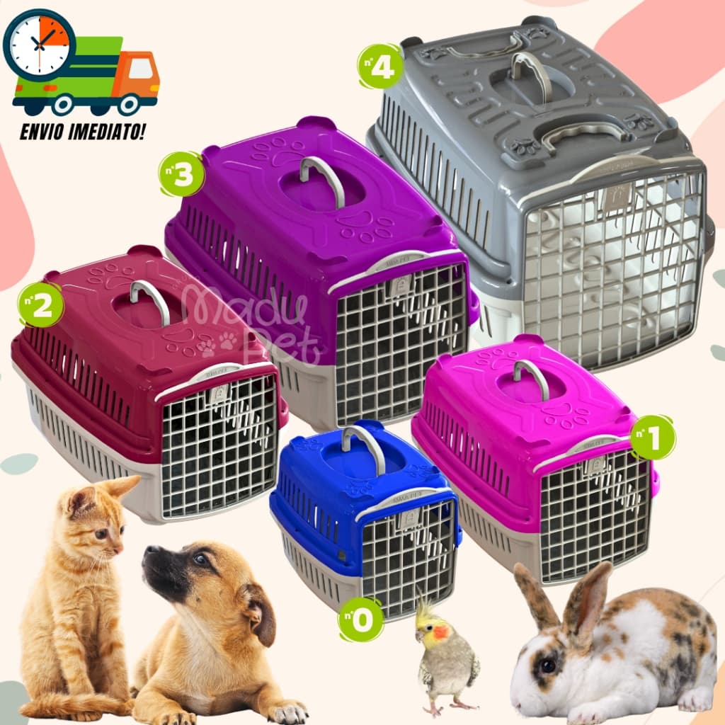 Caixa de Transporte Para Cães e Gatos Filhotes Pequeno Médio e Grandes nº0 até nº04 Promoção