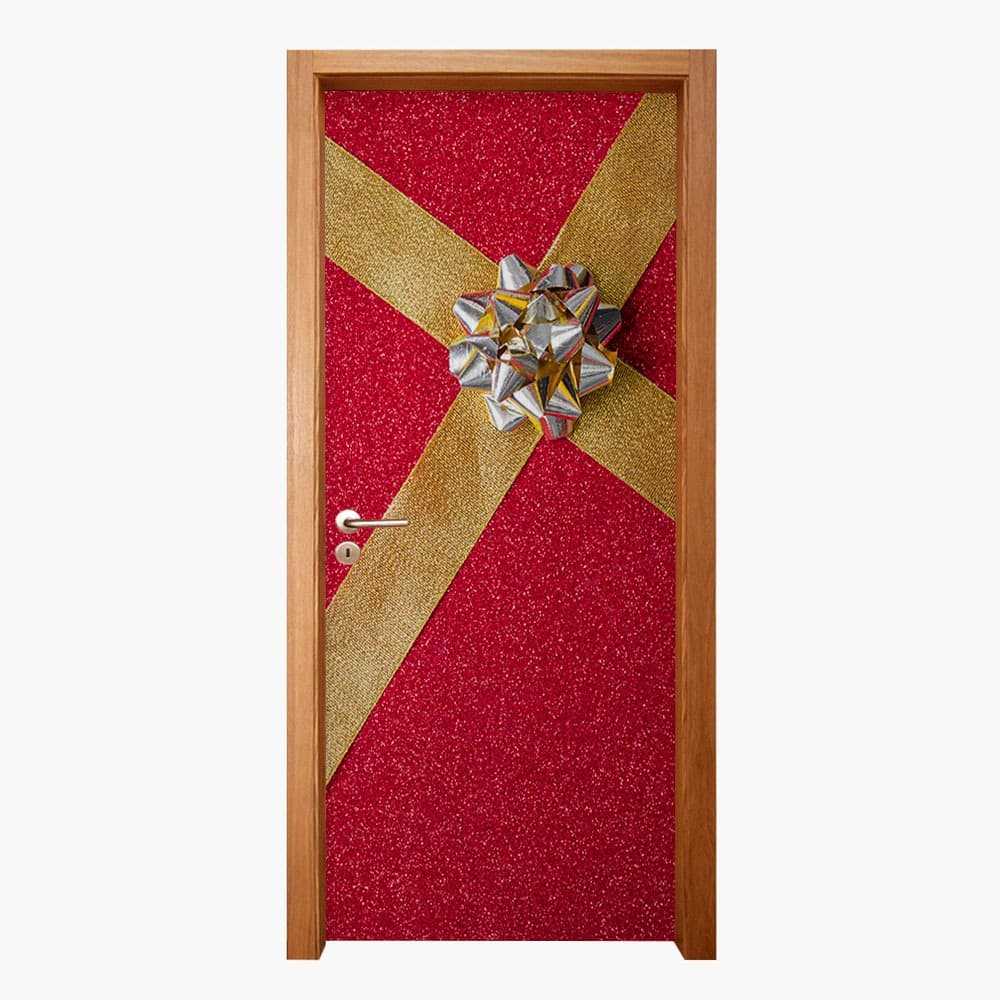 Capa de Porta Decoração Natal Elegante para Festividade Tecido Macio