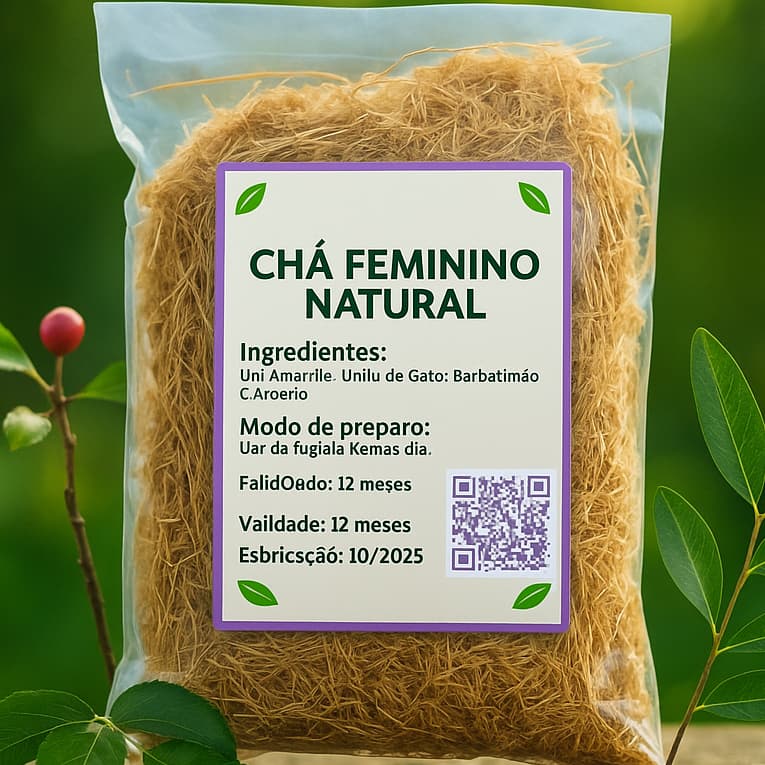 Chá Feminino Natural – Uxi, Unha , Barbatimão e Aroeira 100g