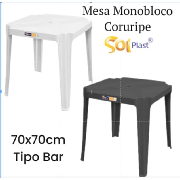 Mesa Monobloco de Plástico – Leve, Resistente e Perfeita para Áreas Externas