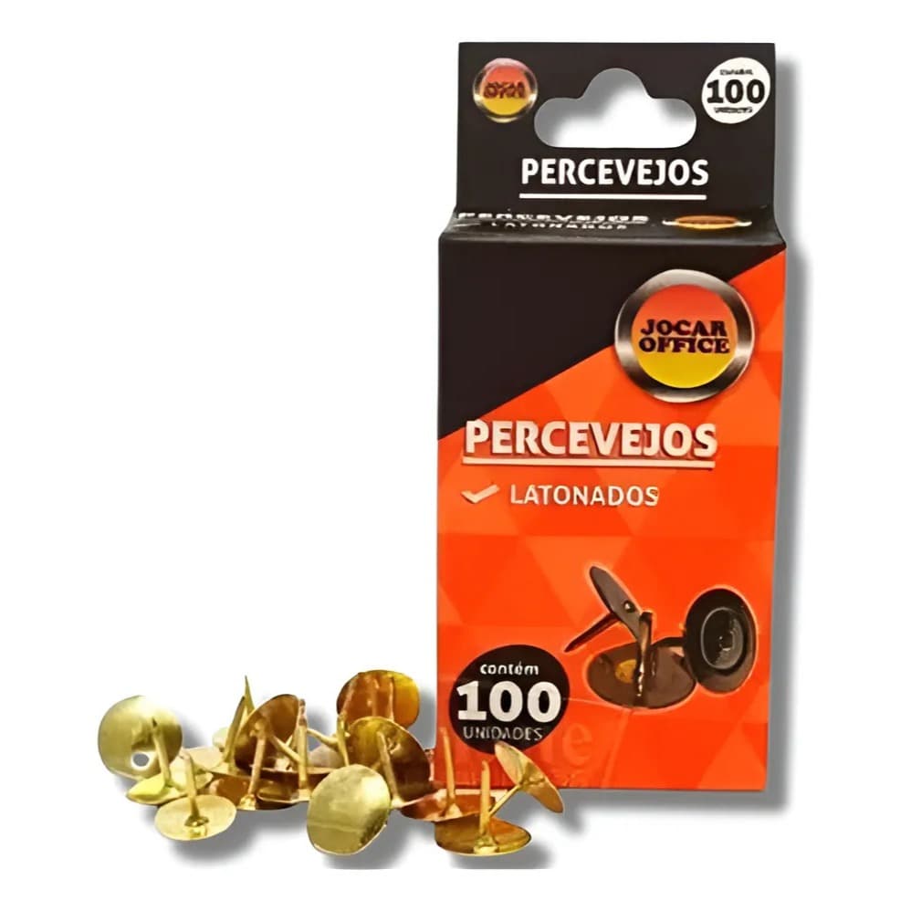 PERCEVEJO LATONADO COM 100 UNIDADES JOCAR OFFICE COD.1227
