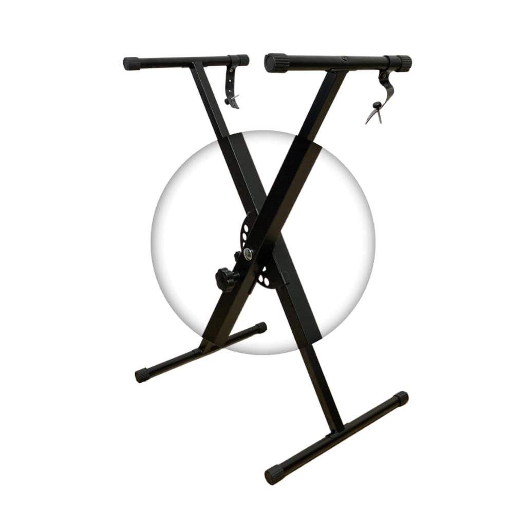 Estante Suporte em X para teclado Resistente Aguenta até 20 kg Preta 1x