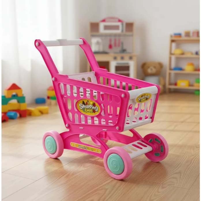 Carrinho Supermercado Infantil Rosa BW173RS