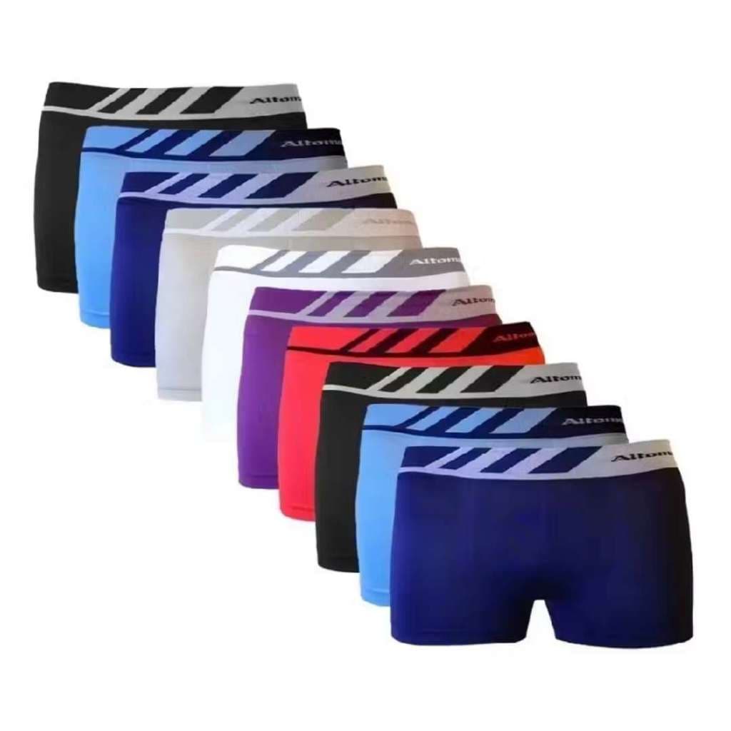 Kit Cueca Boxer Lisa Sem Costura Altomax Monte Seu Kit
