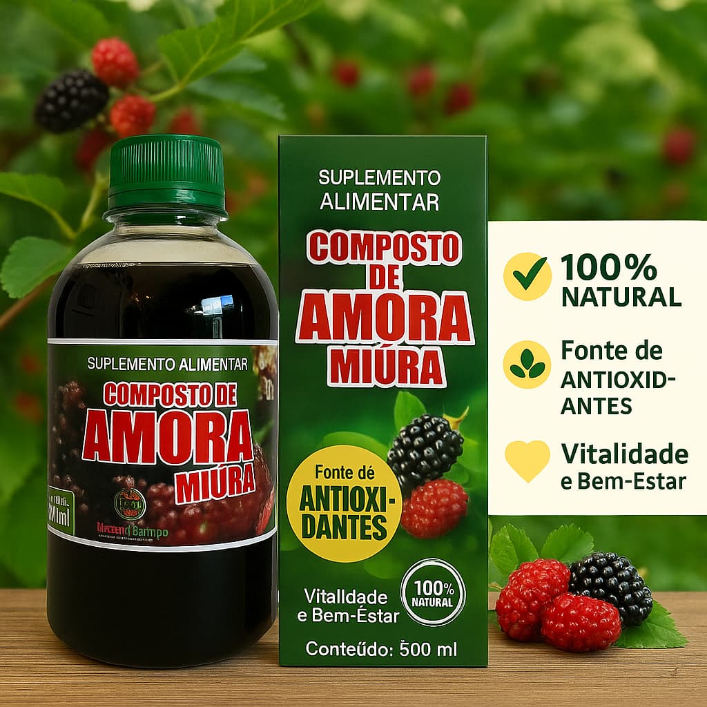 Chá de Amora Miúra 500ml – !00%Natural