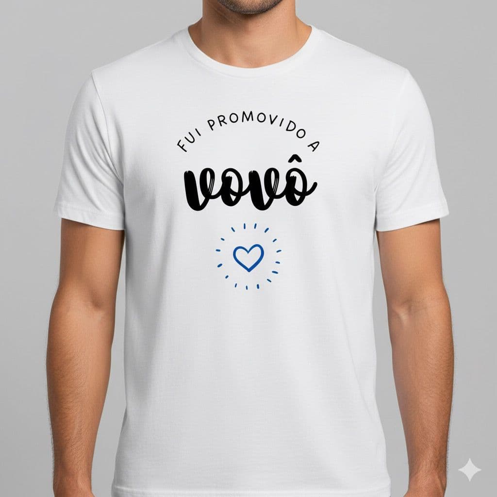 Camiseta T-shirt, Promovido (a) Vovó e Vovô, chá de bebê, revelação (envio rápido)