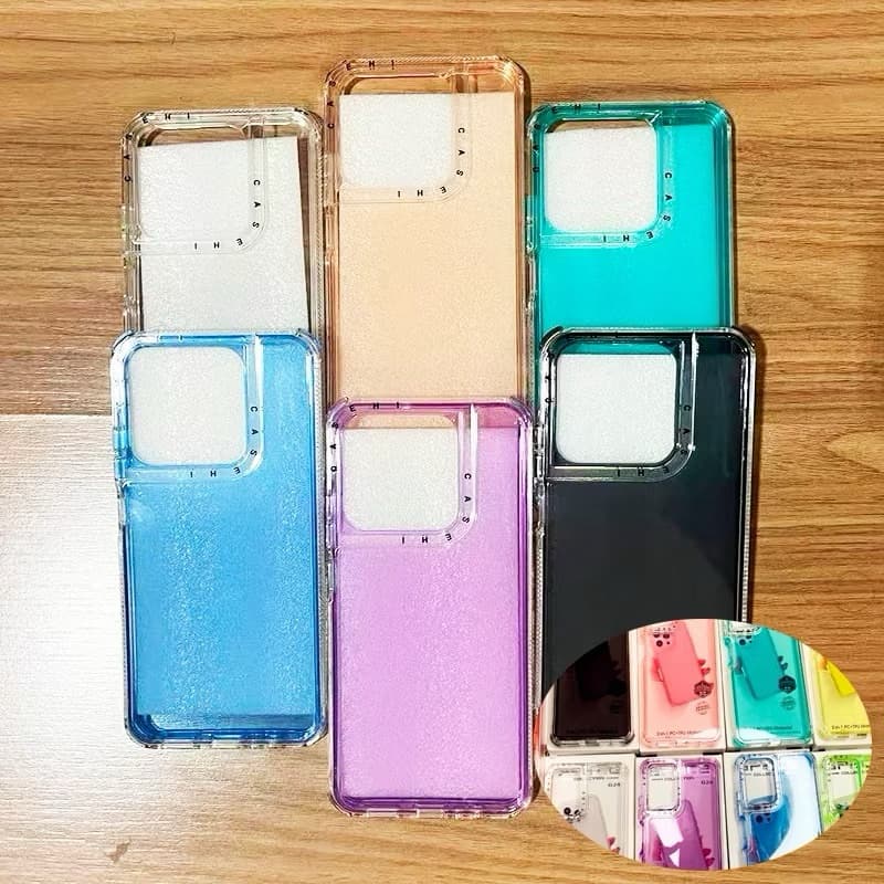 Capa Space Anti-Amarelo Acrilico Para Realme C61/C63/C65/C75/NOTE 60/C53/NOTE 50/C51/C55/C67 Protetor Celular Anti-Impac