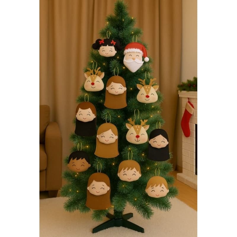 PINGENTE DE ÁRVORE DE NATAL PERSONALIZADO DA SUA FAMÍLIA!