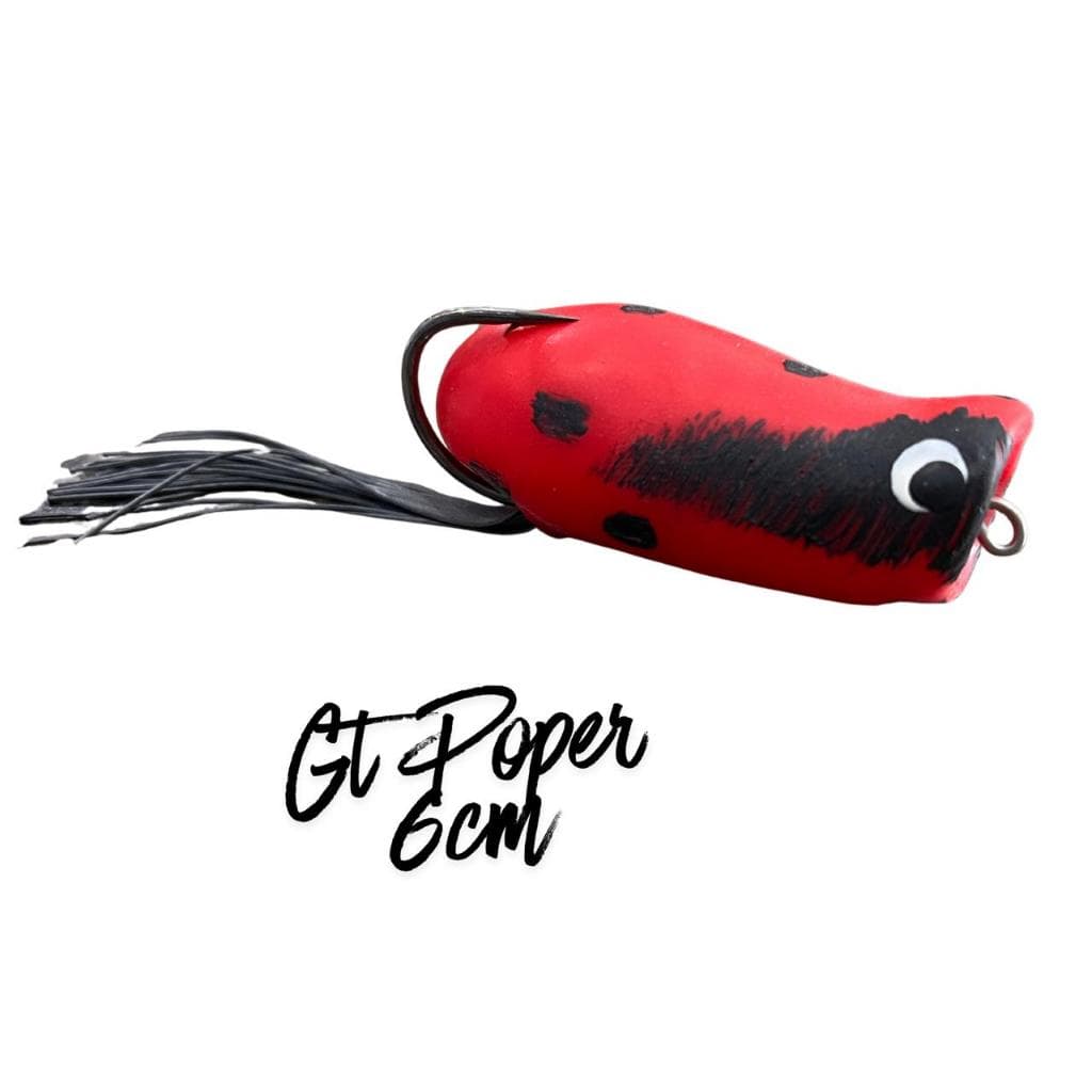 Isca Artificial Sapinho Gt Poper 6cm Para Traíras da GT JIGS Frogs de Borracha Macia Muito Resistente a Mordidas