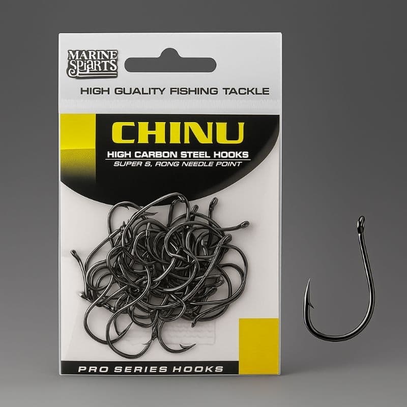 Anzol Chinu Black Com Fisga 50 peças Em Carbono Marine Sports Para Pesca