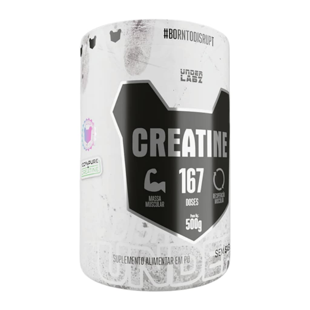 Creatina Monohidratada 100% Pura Under Labz Creatine 500g 3g por dose