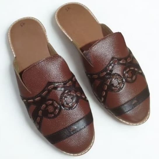 Mule babuche xagrim chinelo Sandália Pantufa masculino feminino Couro