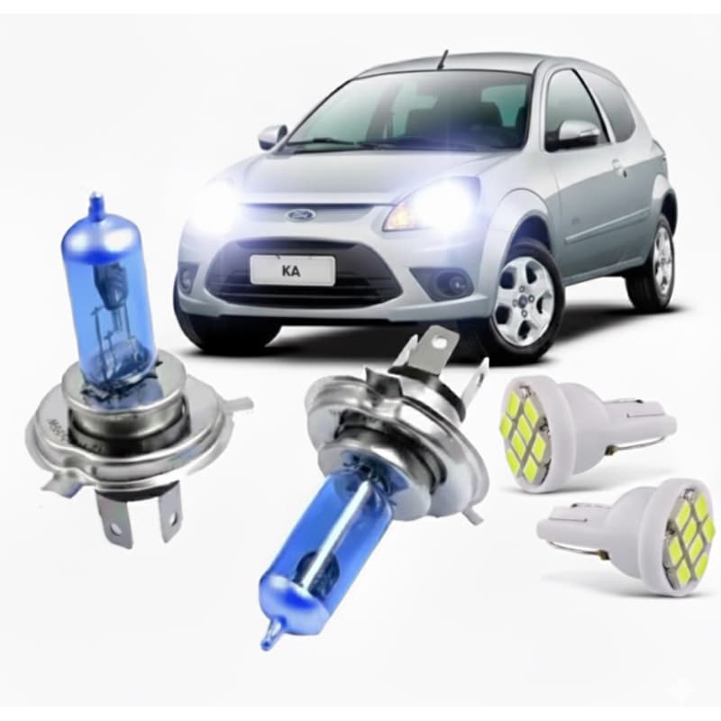 Lâmpadas Super Branca + Led Ford Ka 2008 2009 2010 2011 2012 2013