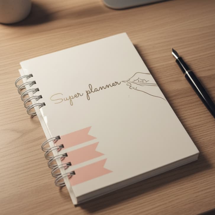 Super Planner - Rosa e fofo - Agenda não datada com acabamento premium