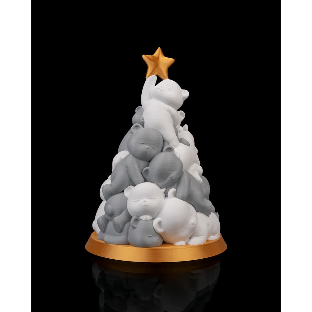 Beary Christmas - Árvore de Natal de Ursinhos 3D - Decoração Natalina Impressa em PLA - STLFlix