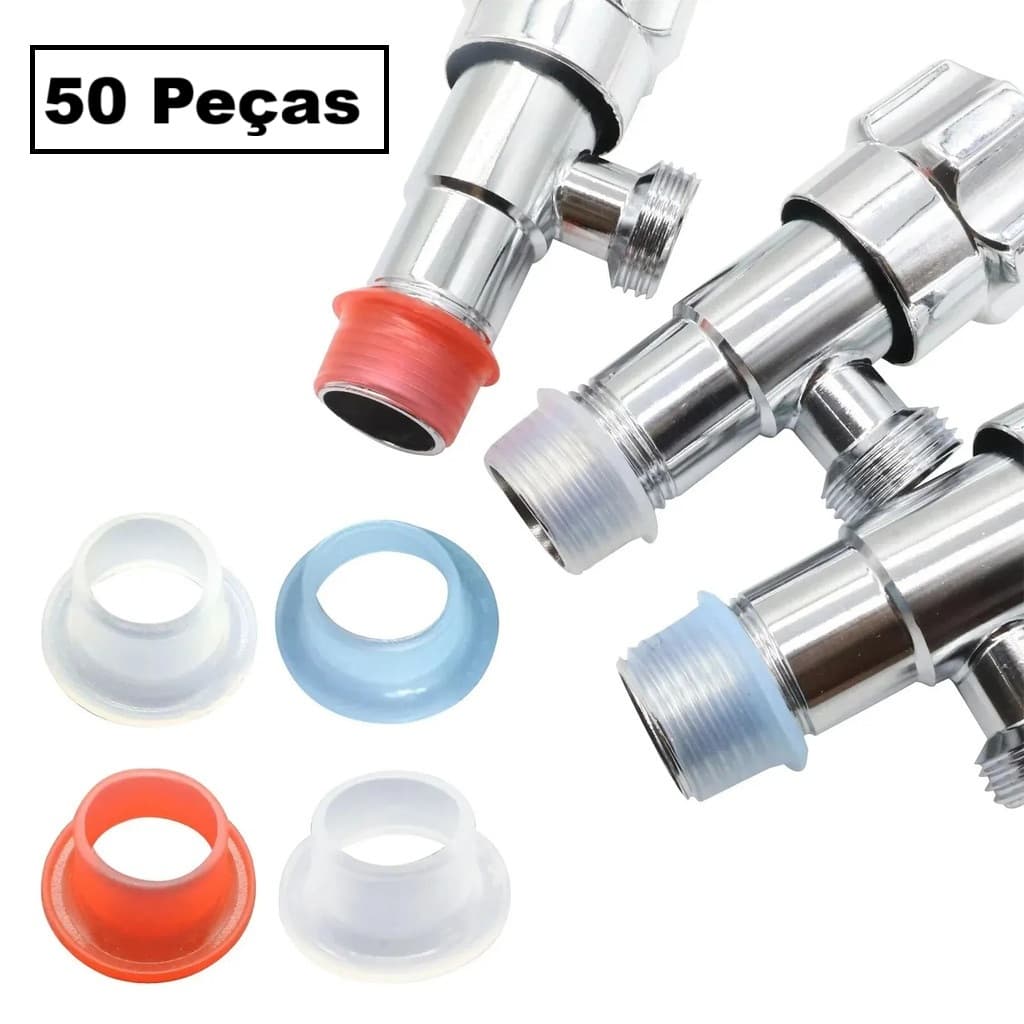 Veda Rosca De Silicone Junta Selador Para Torneira Anéis Vedação Anti-Vazamento Borracha 1/2 3/4