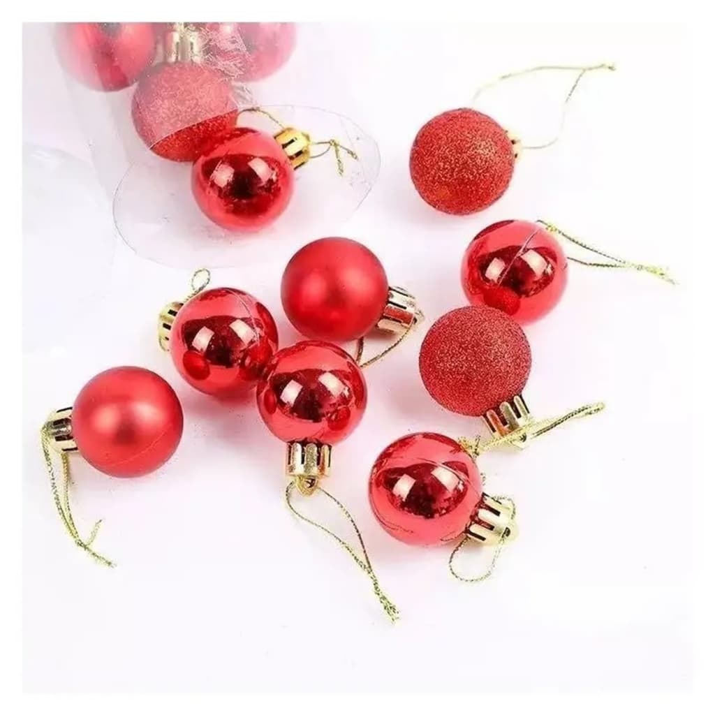 Kit 18 Bolas De Natal Grande Enfeites Natalinos 6cm