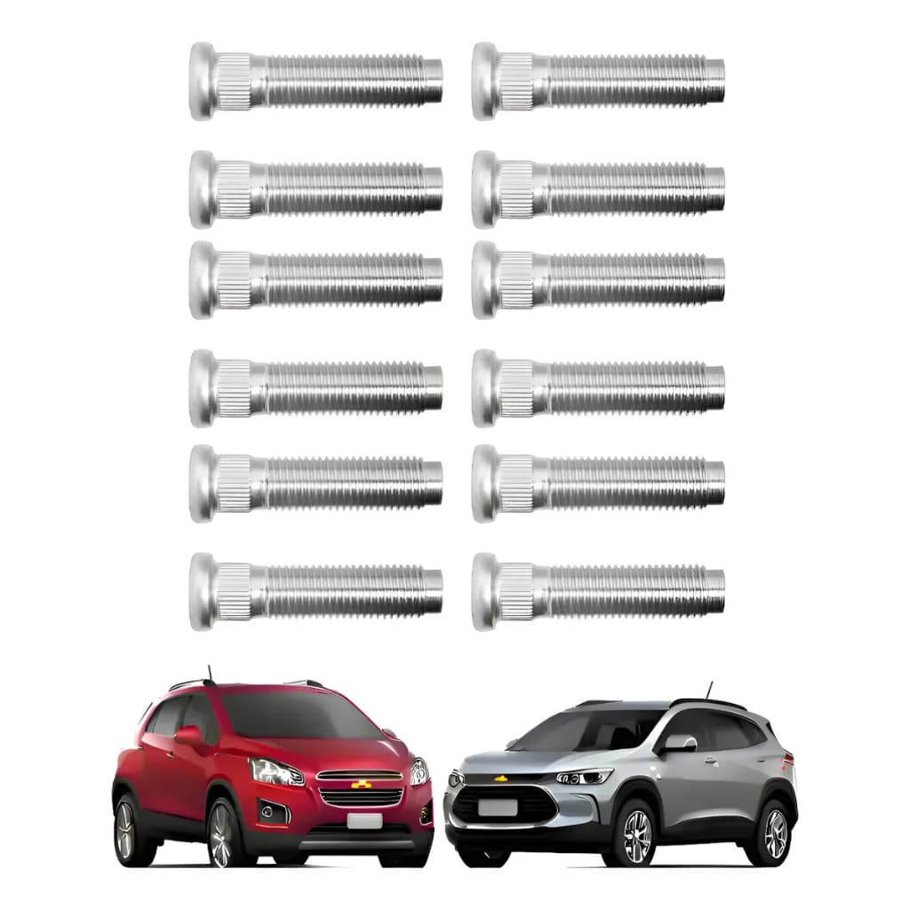 Kit 12prisioneiro Cromado Roda Chevrolet Tracker 12x1,5x56mm