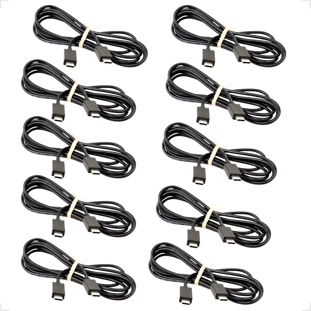 Kit Com 10 Cabo Carregador E Dados Tipo C Nas Duas Pontas Com 1.5 Metros 30v Cabo Tipo-C para Tipo-C