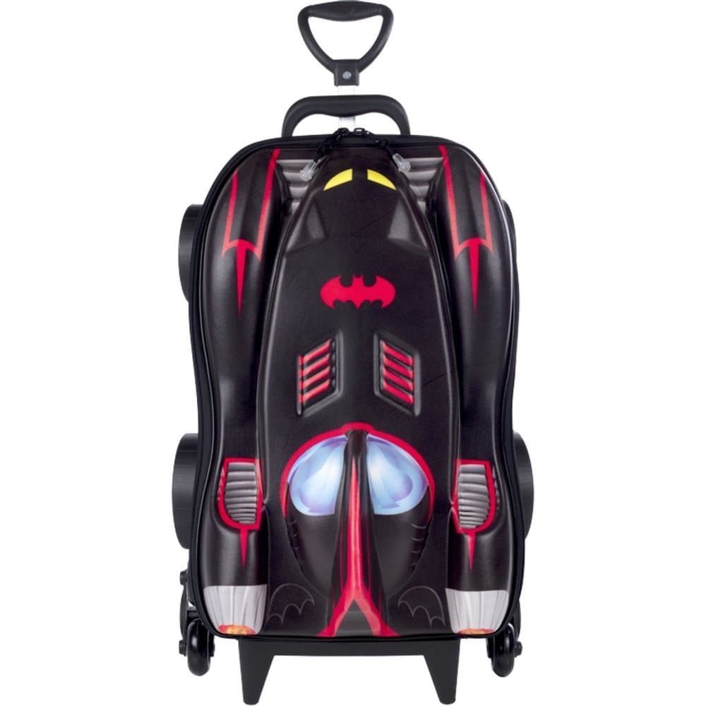 🦇Mala Infantil Batman 3D com Rodinhas - Preta