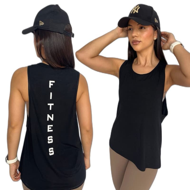 Blusa Regata Camiseta Confortável Para Academia Tampa Bumbum Feminina Regata Para Treino Caminhada